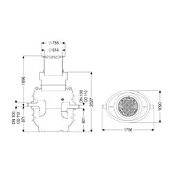 Kessel Fettabscheider EasyClean ground NS 2 Standard, 1.190-1.740mm, Klasse D... KESSEL-95020-170D 4026092100554 (Abb. 1)