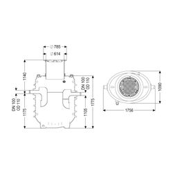 Kessel Fettabscheider EasyClean ground NS 3 Direct, 690-1.190mm, Klasse A/B, rech... KESSEL-95030-120B-DR 4026092100646 (Abb. 1)
