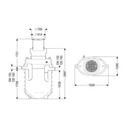 Kessel Fettabscheider EasyClean ground NS 7 Direct, 1.065- 1.765mm, Klasse A/B, l... KESSEL-95070-170B-DL 4026092101148 (Abb. 1)