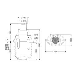 Kessel Fettabscheider EasyClean ground NS 7 Direct, 1.215-1.765mm, Klasse D, link... KESSEL-95070-170D-DL 4026092101223 (Abb. 1)