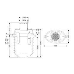 Kessel Fettabscheider EasyClean ground NS 8,5 Standard, 875-1.165mm, Klasse D... KESSEL-95085-120D 4026092100431 (Abb. 1)
