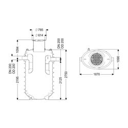 Kessel Fettabscheider EasyClean ground NS 12,5 Direct, 855-1.145mm, Klasse D, lin... KESSEL-95125-120D-DL 4026092101094 (Abb. 1)