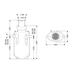 Kessel Fettabscheider EasyClean ground NS 12,5 Direct, 1.145-1.695mm, Klasse D, l... KESSEL-95125-170D-DL 4026092101254 (Abb. 1)