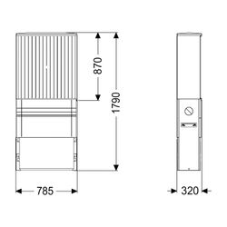 Kessel Freiluftsäule, Breite 785mm, für Einbau Schaltgeräte... KESSEL-97723 4026092072929 (Abb. 1)