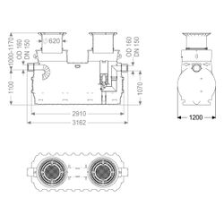 Kessel Öl- und Benzinabscheider EasyOil ground NS 10, 2.600L, Belastungsklasse D, PE,... KESSEL-99610.15D 4026092027806 (Abb. 1)