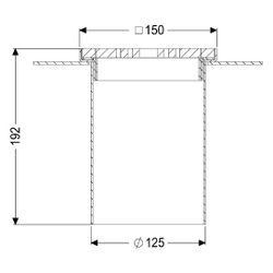 Kessel Ferrofix Aufsatzstück System 125 Klebeflansch, 148x148mm Lochrost, Klasse K3... KESSEL-59010 4026092103456 (Abb. 1)