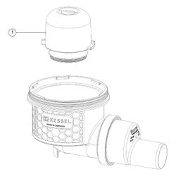 Kessel Practicus Grundkörper DN 50, Auslauf seitlich... KESSEL-45150 4026092033548 (Abb. 1)
