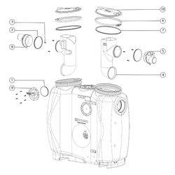 Kessel Fettabscheider EasyClean free NS 2 Standard, 600L, mit Schauglas Gesamtvolumen... KESSEL-93002.21 4026092063279 (Abb. 1)