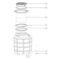 Kessel Fettabscheider EasyClean ground NS 2 Standard, 550-950mm, Klasse D... KESSEL-93002/80D 4026092025482 (Abb. 1)