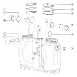 Kessel Fettabscheider EasyClean free NS 4 Direct, 400L, mit Fülleinrichtung Schaugla... KESSEL-93004.32/D 4026092063743 (Abb. 1)