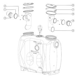 Kessel Fettabscheider EasyClean free NS 7 Standard, 1.350L, mit Fülleinrichtung Sonic ... KESSEL-93007.12 4026092063255 (Abb. 1)