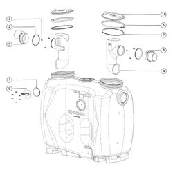 Kessel Fettabscheider EasyClean free NS 7 Standard, 1.350L, mit Schauglas Gesamtvolume... KESSEL-93007.21 4026092063309 (Abb. 1)