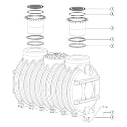Kessel Fettabscheider EasyClean ground NS 25 Standard, 800-1.235mm, Klasse A/B... KESSEL-93925/120B 4026092046883 (Abb. 1)