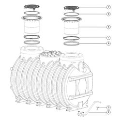 Kessel Fettabscheider EasyClean ground NS 25 Standard, 800-1.235mm, Klasse D... KESSEL-93925/120D 4026092046890 (Abb. 1)