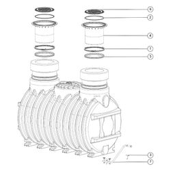 Kessel Fettabscheider EasyClean ground NS 25 Standard, 1.155-1.775mm, Klasse A/B... KESSEL-93925/170B 4026092073384 (Abb. 1)