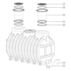 Kessel Fettabscheider EasyClean ground NS 30 Standard, 800-1.235mm, Klasse A/B... KESSEL-93930/120B 4026092046906 (Abb. 1)