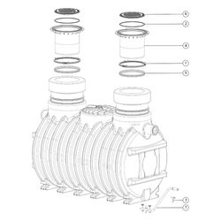 Kessel Fettabscheider EasyClean ground NS 30 Standard, 1.155-1.775mm, Klasse A/B... KESSEL-93930/170B 4026092073407 (Abb. 1)