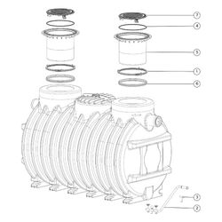 Kessel Fettabscheider EasyClean ground NS 35 Standard, 650-1.085mm, Klasse D... KESSEL-93935/120D 4026092046937 (Abb. 1)