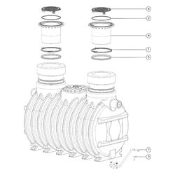 Kessel Fettabscheider EasyClean NS 35, 1.005-1.625mm, DN 250, PE, Schwarz... KESSEL-93935/170D 4026092073438 (Abb. 1)