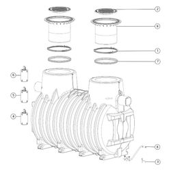 Kessel Öl- und Benzinabscheider EasyOil ground NS 10, 5800L, DN 200, PE, Schwarz... KESSEL-99610.80B 4026092027837 (Abb. 1)