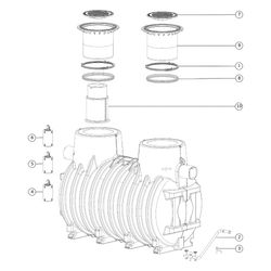 Kessel Koaleszenzabscheider EasyOil ground NS 6, 5.800L, DN 200, PE, Schwarz... KESSEL-99706.80B 4026092027653 (Abb. 1)