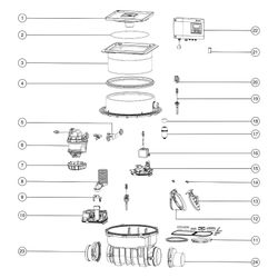 Kessel Rückstauhebeanlage Ecolift DN 125, Bodenplatte befliesbar... KESSEL-21125X 4026092046852 (Abb. 1)