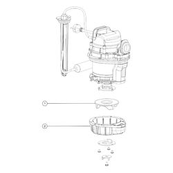 Kessel Austauschpumpe KTP/SPZ 1000 230V, mit Schwimmer... KESSEL-28301 4026092038413 (Abb. 1)