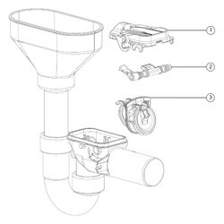 Kessel Rückstauverschluss Staufix Siphon DN 50 Einlauftrichter Typ 5... KESSEL-73053 4026092027622 (Abb. 1)