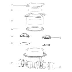 Kessel Controlfix Reinigungsrohr DN 150, Bodenplatte befliesbar... KESSEL-80150X 4026092004104 (Abb. 1)