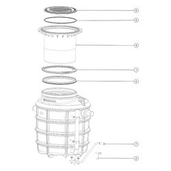 Kessel Fettabscheider EasyClean ground NS 2 Direct, 550-950mm, Klasse A/B, links... KESSEL-93002.80B-DL 4026092095072 (Abb. 1)