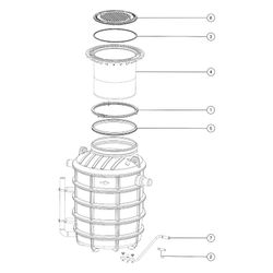 Kessel Fettabscheider EasyClean ground NS 4 Direct, 550-950mm, Klasse A/B, rechts... KESSEL-93004.80B-DR 4026092094983 (Abb. 1)