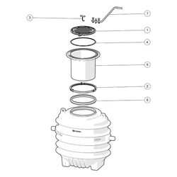 Kessel Fettabscheider EasyClean ground NS 1 Direct, 690-1.190mm, Klasse A/B, link... KESSEL-95010-120B-DL 4026092100943 (Abb. 1)
