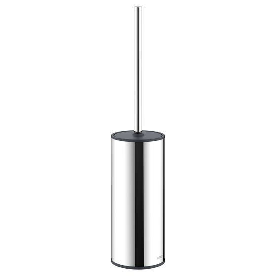 Keuco Toilettenbürstengarnitur universal mit Deckel, Standmodell, Edelstahl-finish/Anthrazit