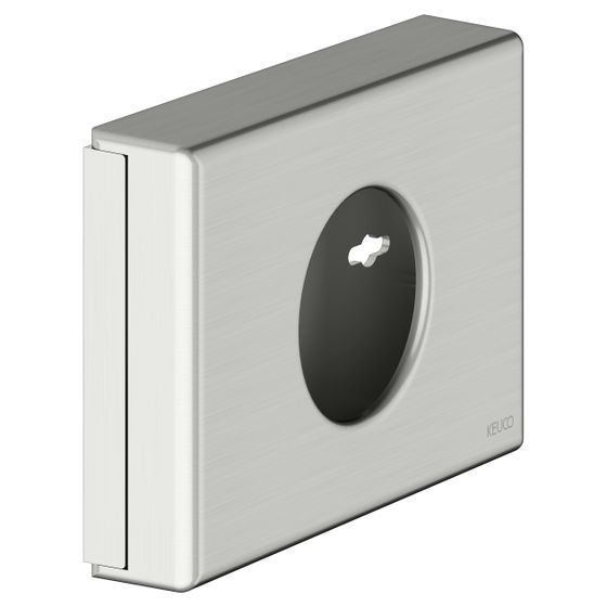 Keuco Hygienebeutelspender, Montage senkrecht oder waagerecht, mit Befestigungsset, Edelstahl-finish, 04976060000