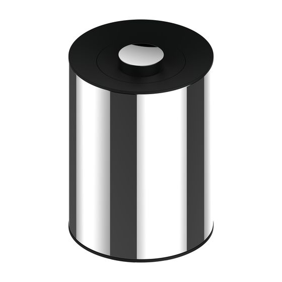 KEUCO Abfallbehälter Universalartikel 04989 Aluminium lackiert/schwarzgrau