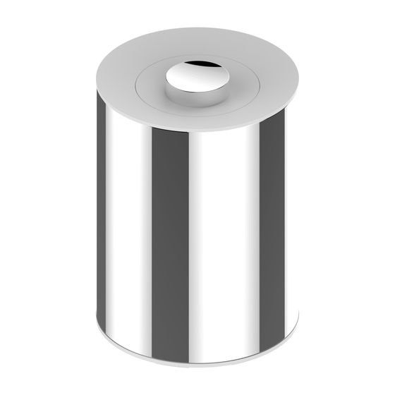 KEUCO Abfallbehälter Universalartikel 04989 Aluminium lackiert/weiß