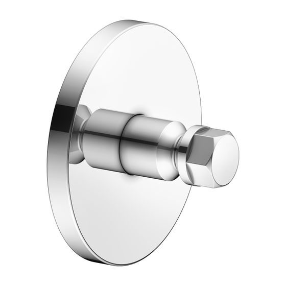 Keuco Klebe-Set 10 für 12820, 12822, 12863, mit runder Rosette, Verchromt, 04994001001