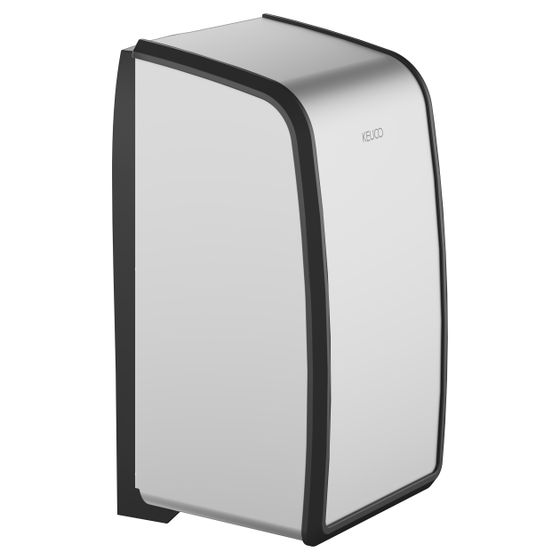 Keuco Hagleitner Toilettenpapierspender doppelt, Montage senkrecht, Wandmodell, mit Rollenbremse, 12V, Aluminium-Silber-elxoiert