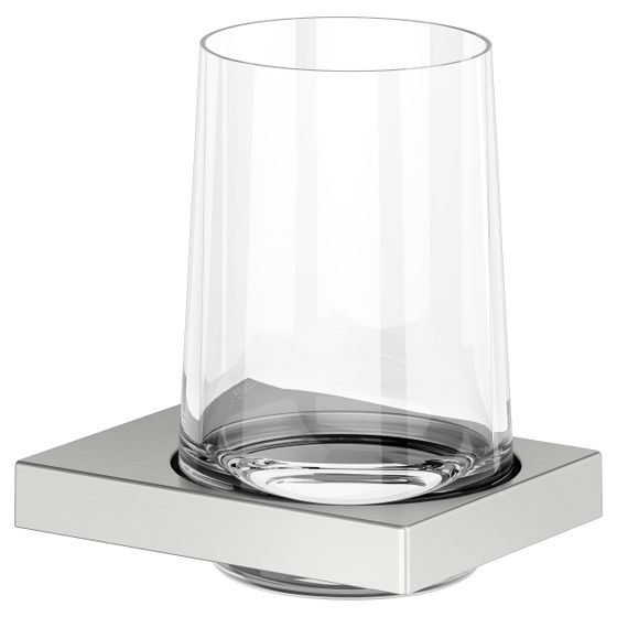 Keuco Edition 11 Glashalter, Echtkristall-Glas, mit Befestigungsset, Edelstahl-finish, 11150069000