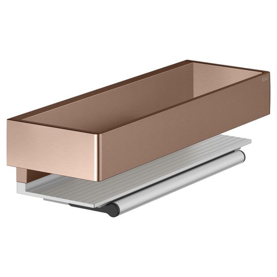 Keuco Edition 11 Duschablage mit Glasabzieher, Rotgold gebürstet/Alu, 11159290000