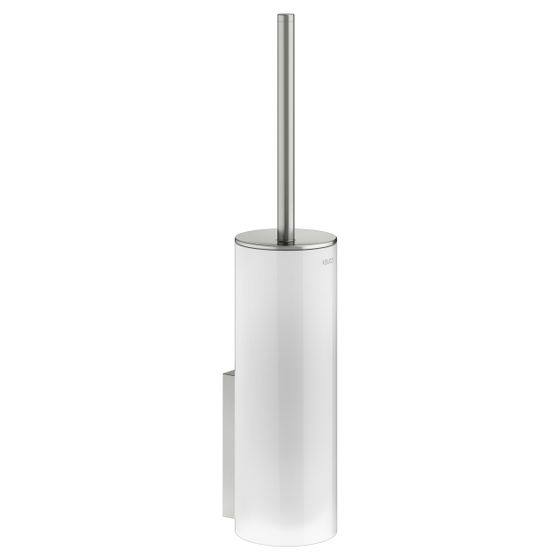 Keuco Edition 400 Toilettenbürstengarnitur komplett, mit Deckel und Befestigungsset, Edelstahl-finish, 11564069000