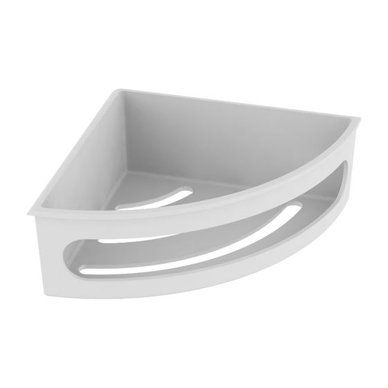 Keuco Elegance Kunststoff-Einsatz für Eckduschkorb, 175x175x68mm, Weiß, 11657000100