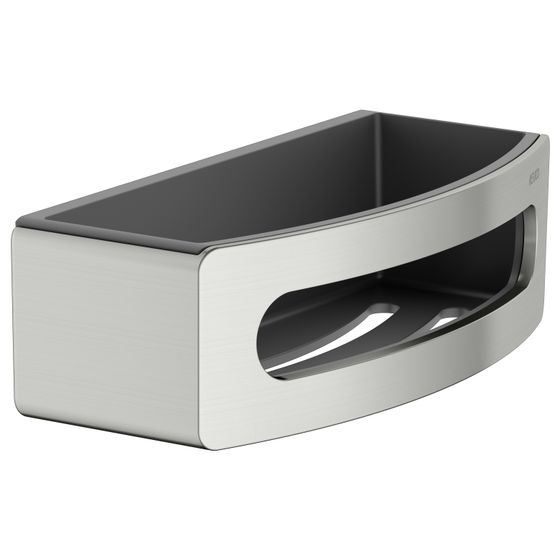 Keuco Elegance Duschablage, Kunststoff-Einsatz, Edelstahl-finish/Anthrazit, 11658060001