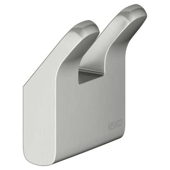 Keuco Collection Moll Handtuchhaken doppelt, mit Befestigungsset, Edelstahl-finish, 12713060000