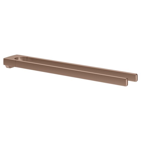 Keuco Collection Moll Handtuchhalter, 2-armig, 450mm, starr, mit Befestigungsset, Rotgold gebürstet, 12718290000