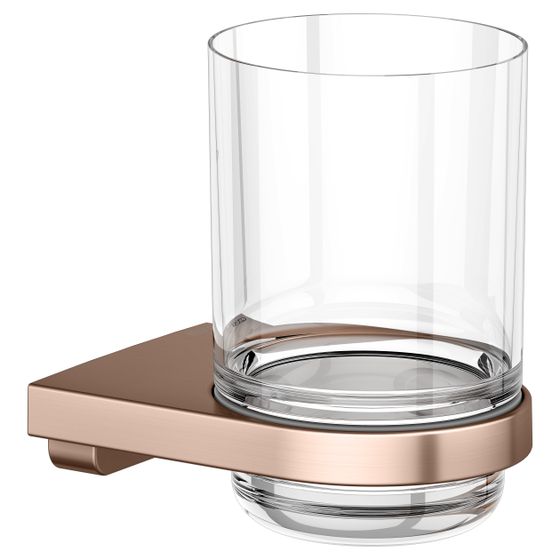 Keuco Collection Moll Glashalter, Echtkristall-Glas, Rotgold gebürstet, 12750299000