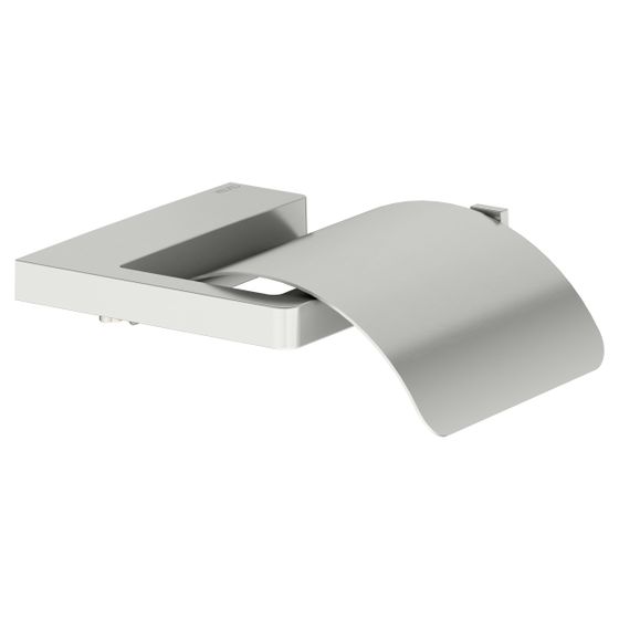 Keuco Collection Moll Toilettenpapierhalter mit Deckel, starr, offene Form, mit Rollenbremse, Edelstahl-finish, 12760060000