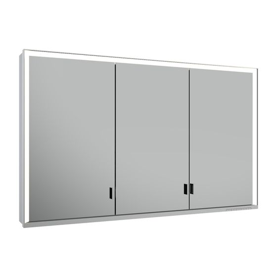 KEUCO Spiegelschrank Royal Lumos 14305, ohne Ablagef., Vorbau, silber-eloxiert, 1200x735x165mm