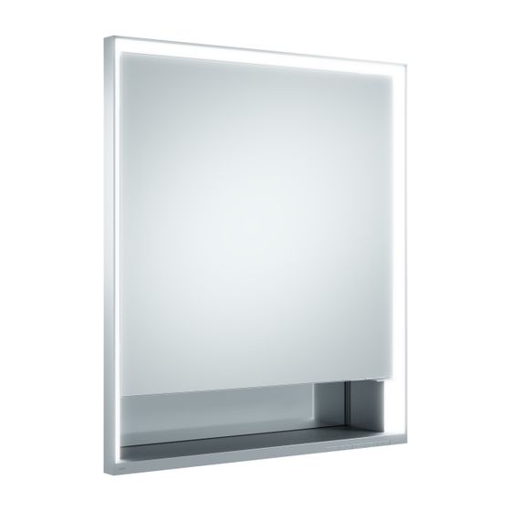 KEUCO Spiegelschrank Royal Lumos 14311, l., ohne Ablagef, Einbau, silber-eloxiert, 650x735x165mm