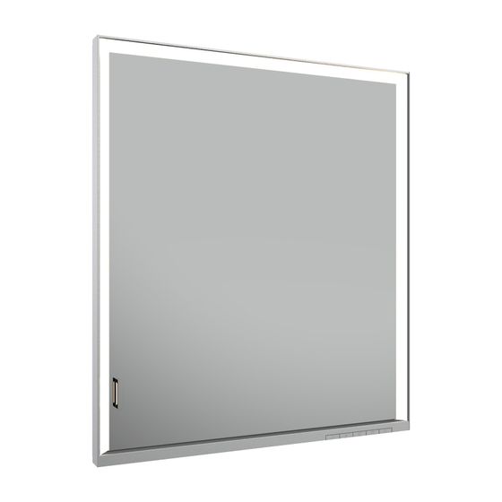 KEUCO Spiegelschrank Royal Lumos 14311, r., mit Ablagef., Einbau, silber-eloxiert, 650x735x165mm